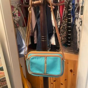 Valentina Mint/Brown Crossbody